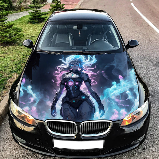Mystical Sexy Girl Hood Wrap – Custom Vinyl Decal for Cars, Trucks & SUVs