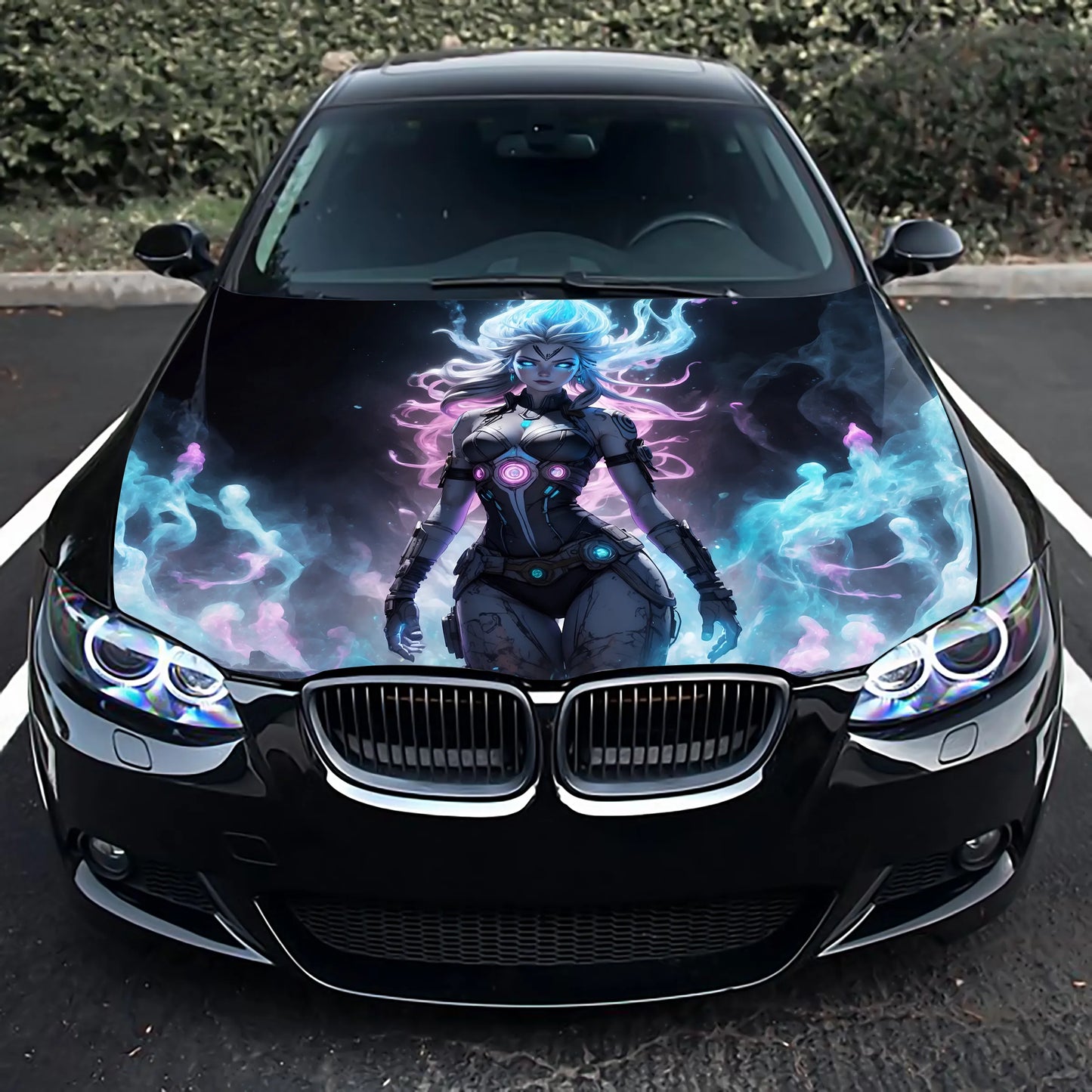 Mystical Sexy Girl Hood Wrap – Custom Vinyl Decal for Cars, Trucks & SUVs