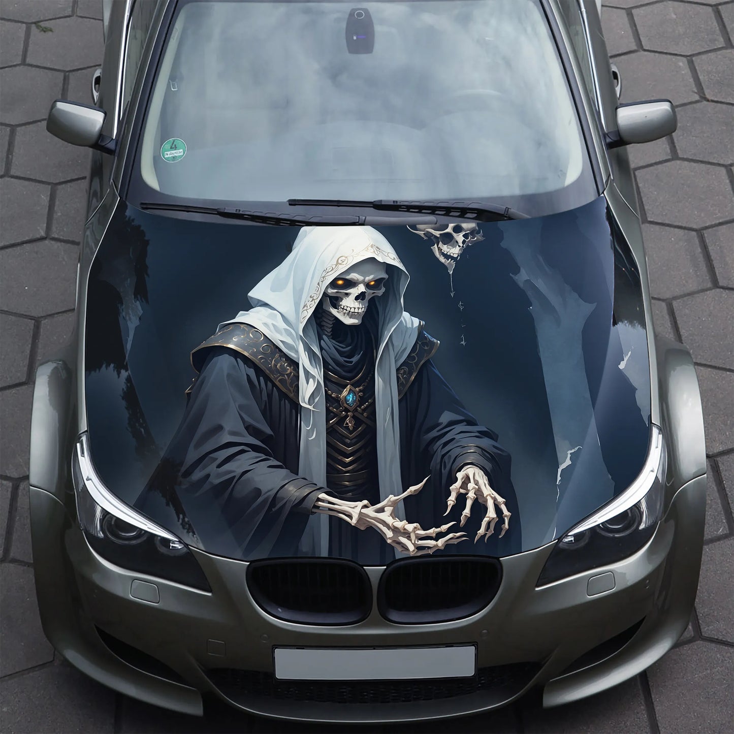 Necromancer Grim Reaper Hood Wrap – Custom Vinyl Decal for Cars, Trucks & SUVs