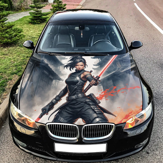 Ninja Girl Hood Wrap – Custom Vinyl Decal for Cars, Trucks & SUVs vinyl