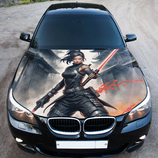 Ninja Girl Hood Wrap – Custom Vinyl Decal for Cars, Trucks & SUVs vinyl