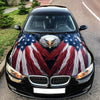 Patriotic Eagle Wings Hood Wrap Graphic – Custom Vinyl Decal for Cars, Trucks & SUVs