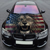 Patriotic Lion Flag Hood Wrap Graphic – Custom Vinyl Decal for Cars, Trucks & SUVs