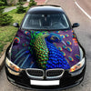 Peafowl Peacock Hood Wrap – Custom Vinyl Decal for Cars, Trucks & SUVs