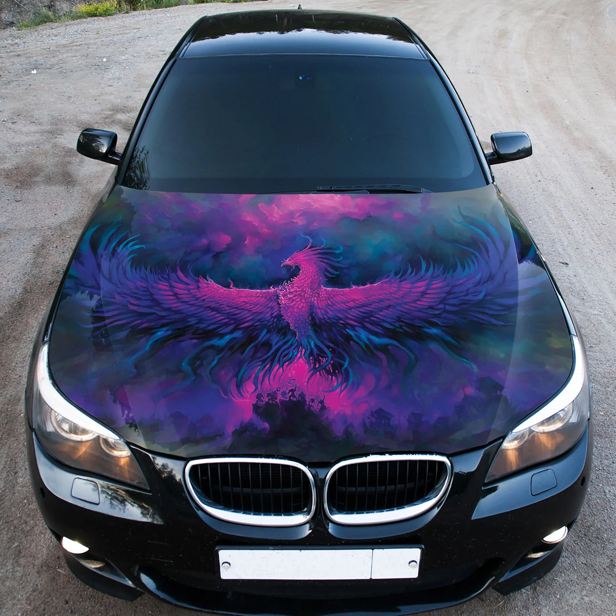 Phoenix Fire Bird Hood Wrap – Custom Vinyl Decal for Cars, Trucks & SUVs