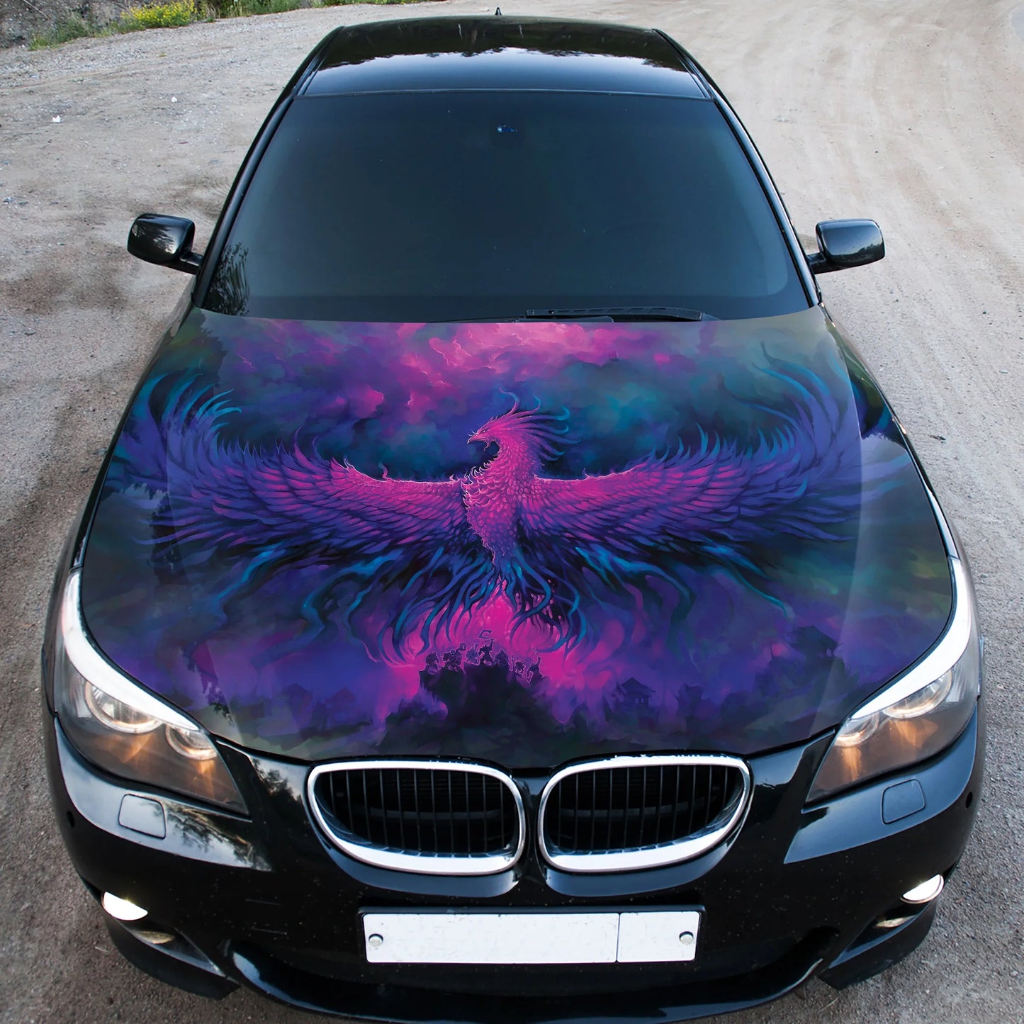 Phoenix Fire Bird Hood Wrap – Custom Vinyl Decal for Cars, Trucks & SUVs