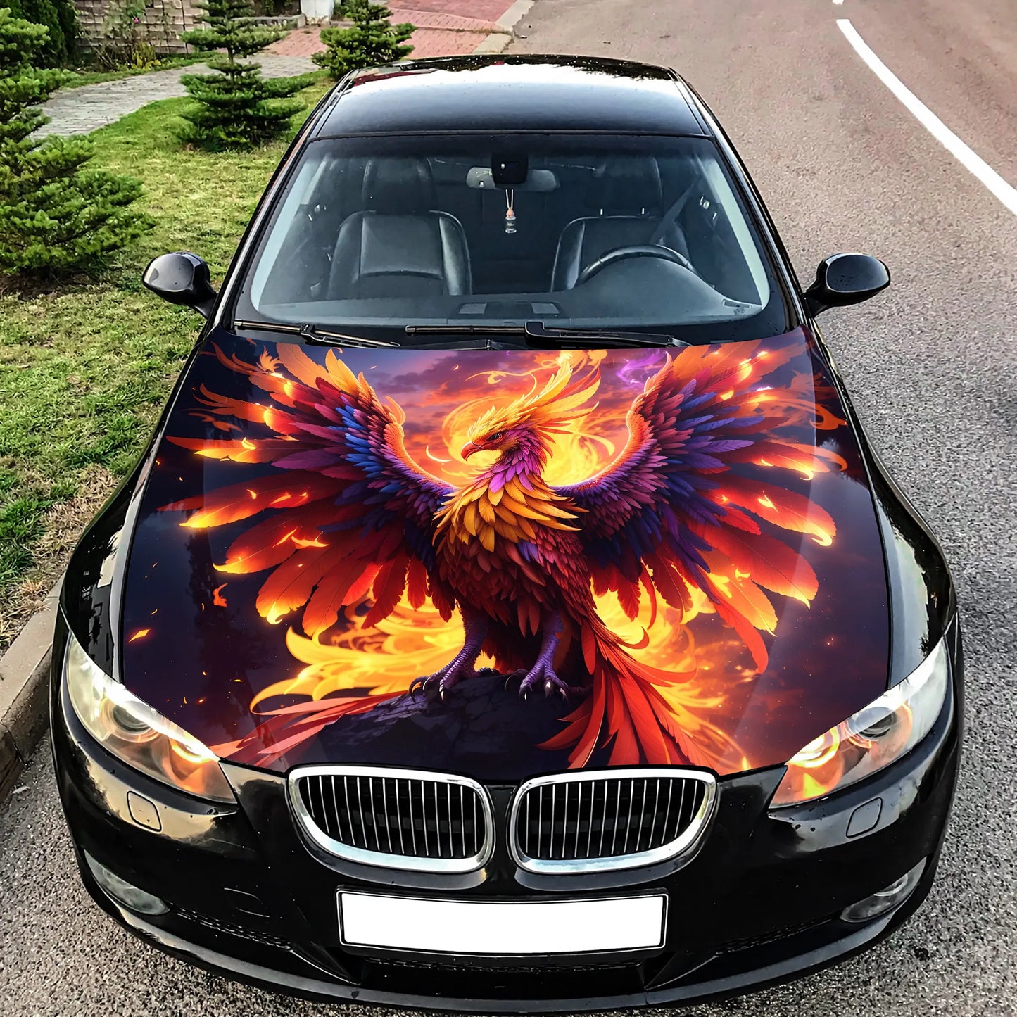 Phoenix Rising Hood Wrap – Custom Vinyl Decal for Cars, Trucks & SUVs