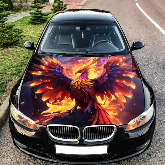 Phoenix Rising Hood Wrap – Custom Vinyl Decal for Cars, Trucks & SUVs