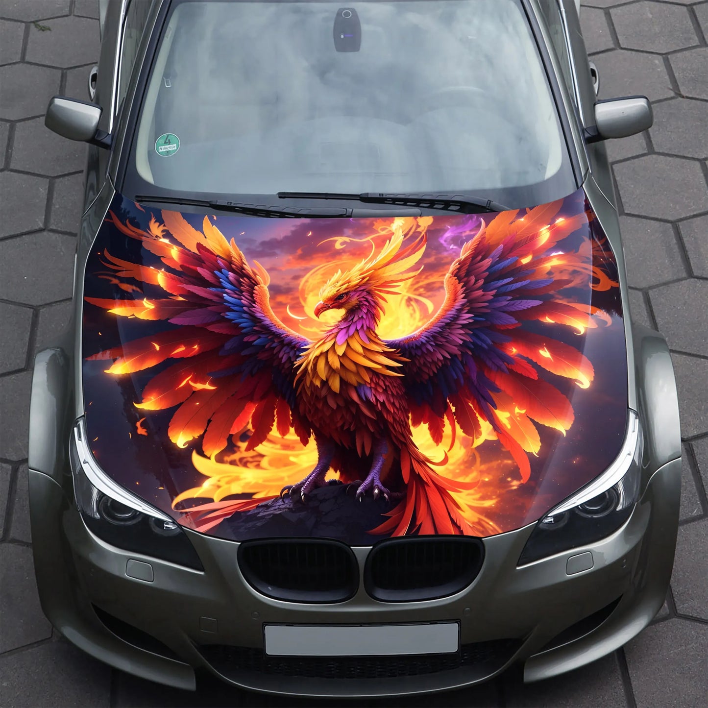 Phoenix Rising Hood Wrap – Custom Vinyl Decal for Cars, Trucks & SUVs