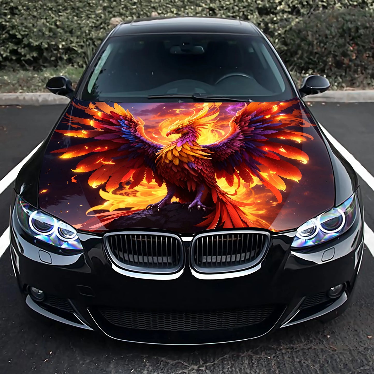Phoenix Rising Hood Wrap – Custom Vinyl Decal for Cars, Trucks & SUVs
