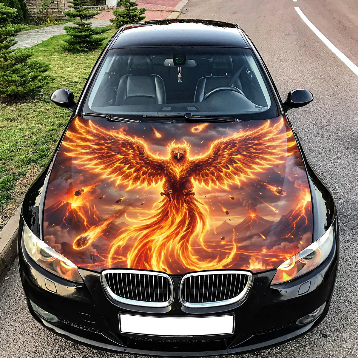 Phoenix Rising Hood Hood Wrap Graphic – Custom Vinyl Decal for Cars, Trucks & SUVs