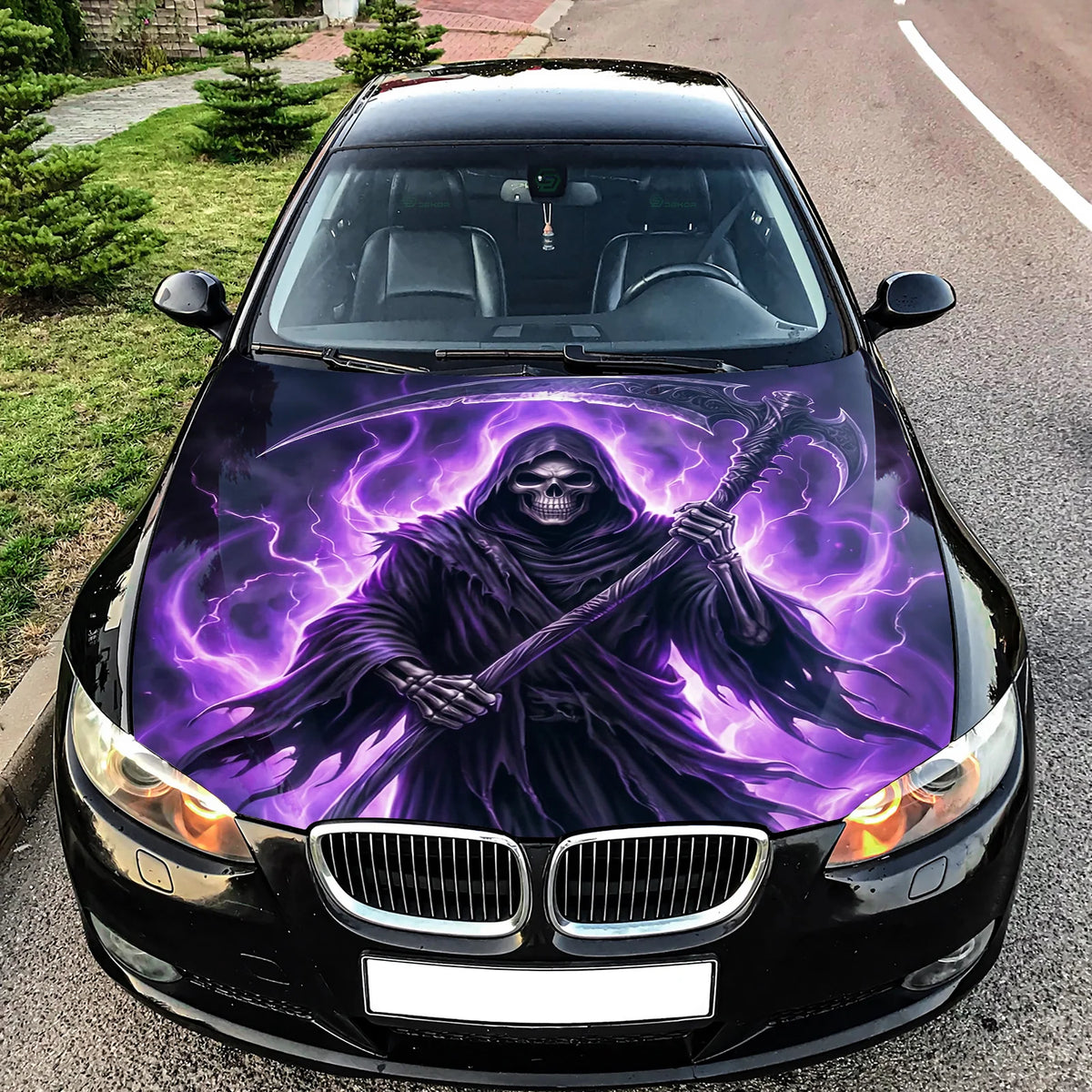 Purple Reaper Portal Hood Wrap Graphic – Custom Vinyl Decal for Cars, Trucks & SUVs