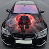 Red Moon Wolf Hood Wrap Graphic – Custom Vinyl Decal for Cars, Trucks & SUVs