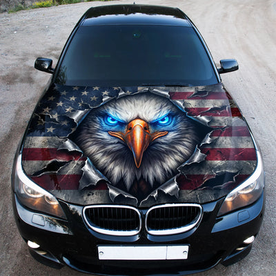 Ripped Flag Eagle Hood Wrap