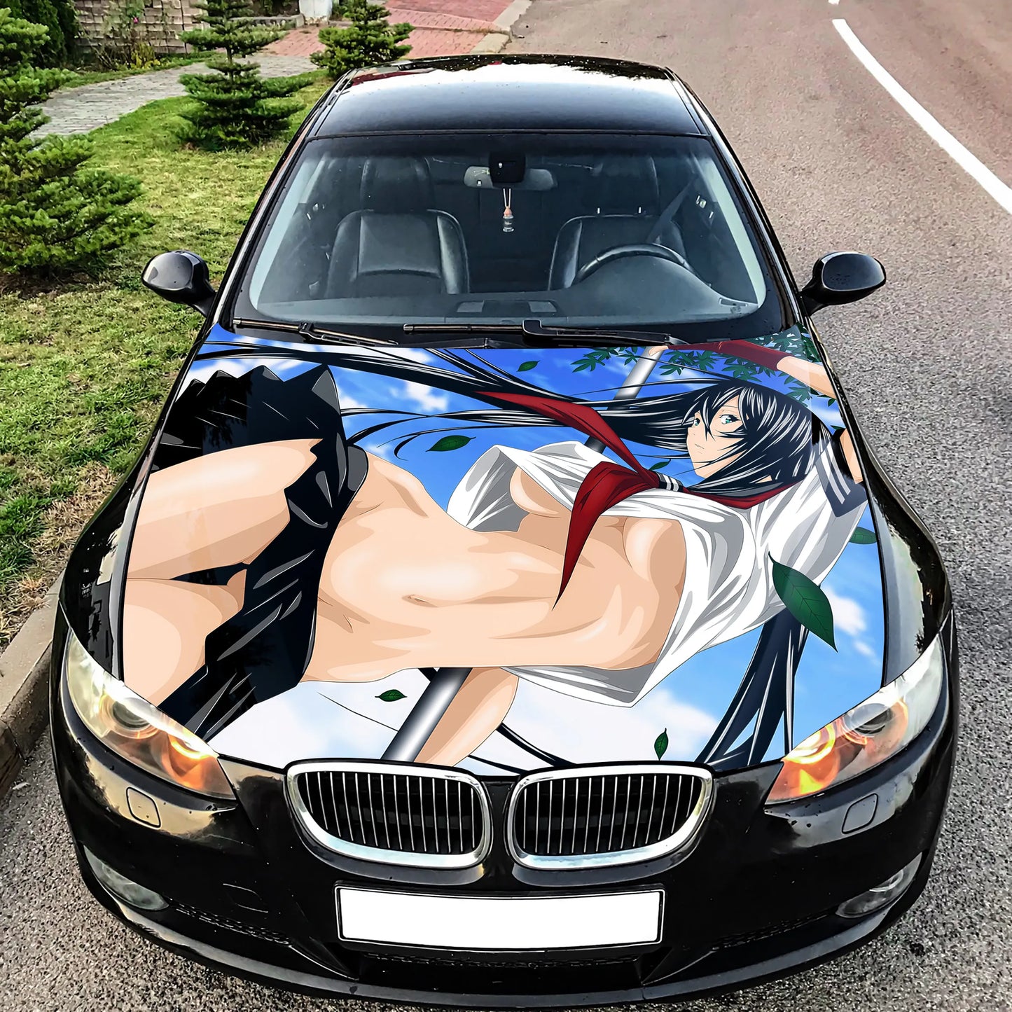 Sexy Anime Hood Wrap – Custom Vinyl Decal for Cars, Trucks & SUVs