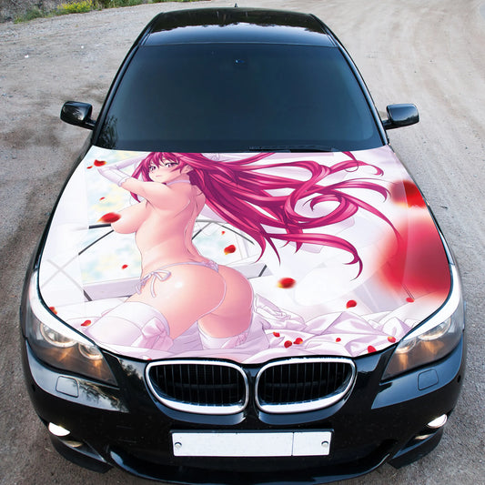 Sexy Anime Hood Wrap – Custom Vinyl Decal for Cars, Trucks & SUVs