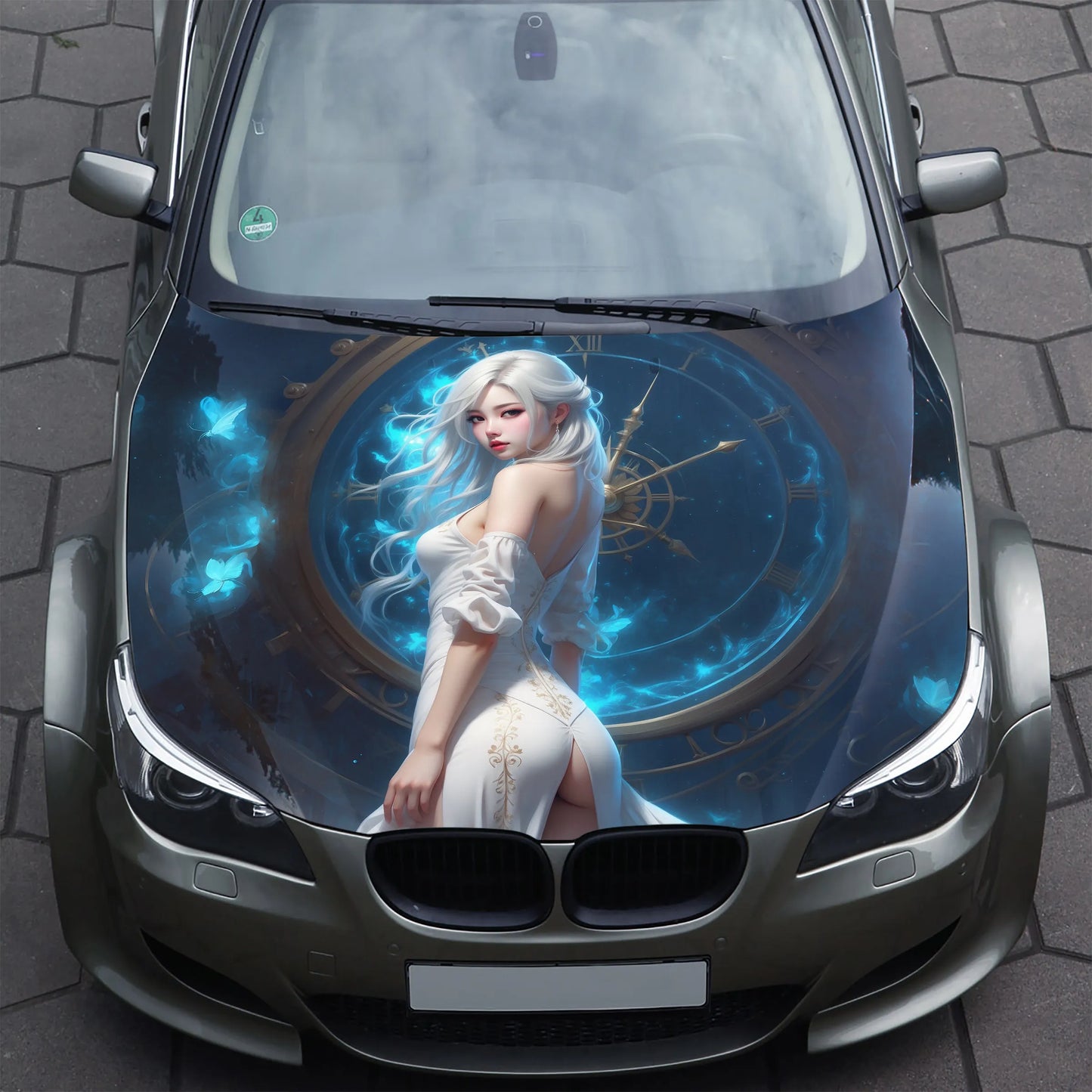 Sexy Anime Girl Hood Wrap – Custom Vinyl Decal for Cars, Trucks & SUVs