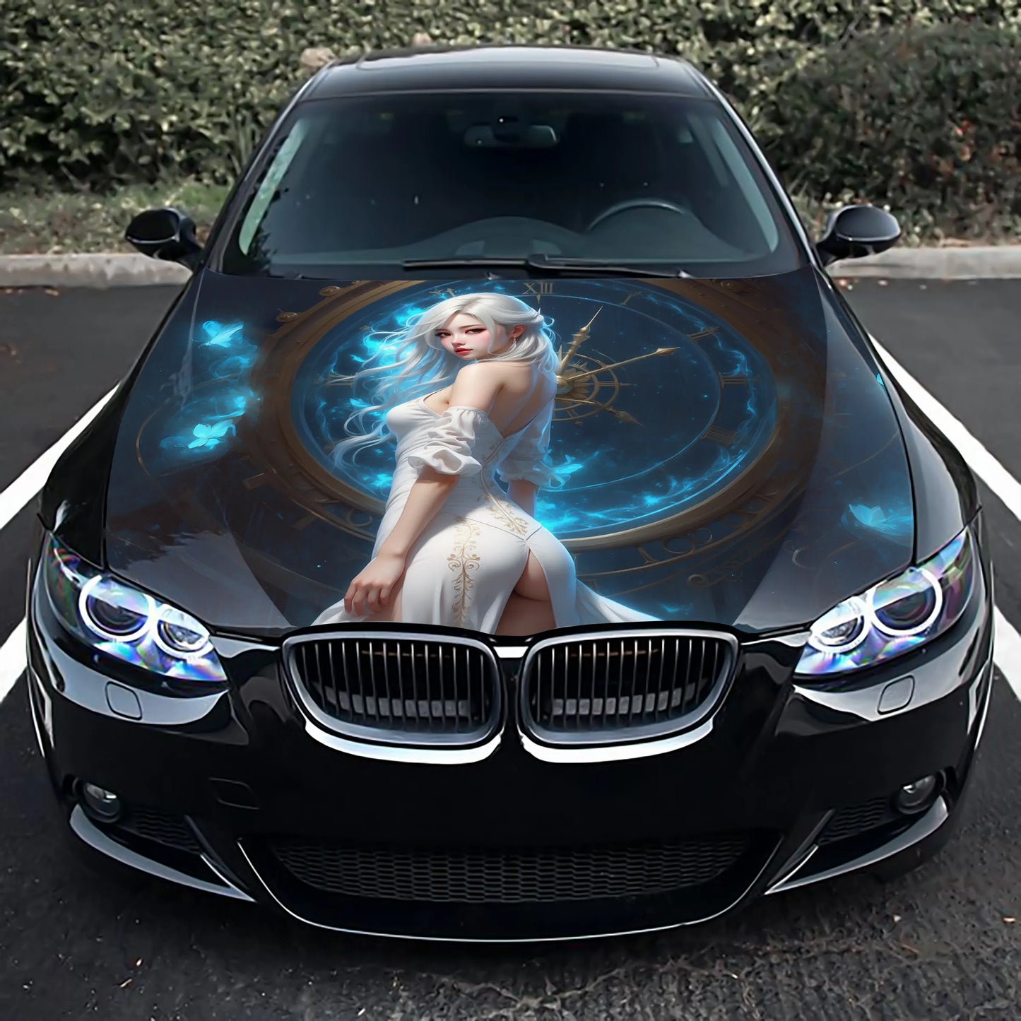 Sexy Anime Girl Hood Wrap – Custom Vinyl Decal for Cars, Trucks & SUVs