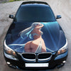 Sexy Anime Girl Hood Wrap – Custom Vinyl Decal for Cars, Trucks & SUVs