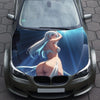 Sexy Anime Girl Hood Wrap – Custom Vinyl Decal for Cars, Trucks & SUVs