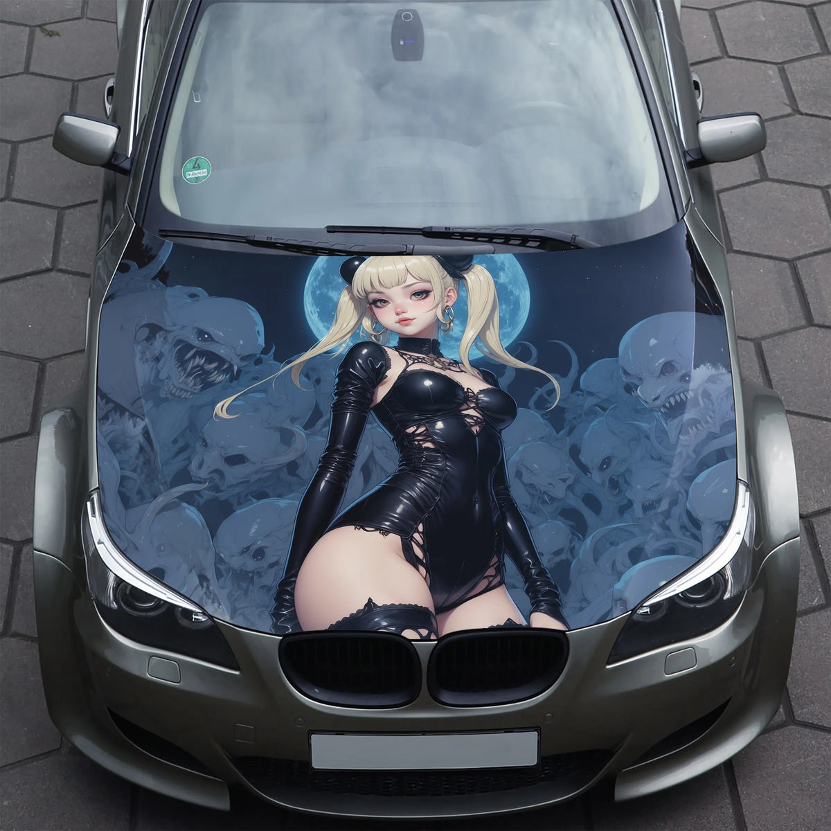 Sexy Anime Girl Hood Wrap – Custom Vinyl Decal for Cars, Trucks & SUVs