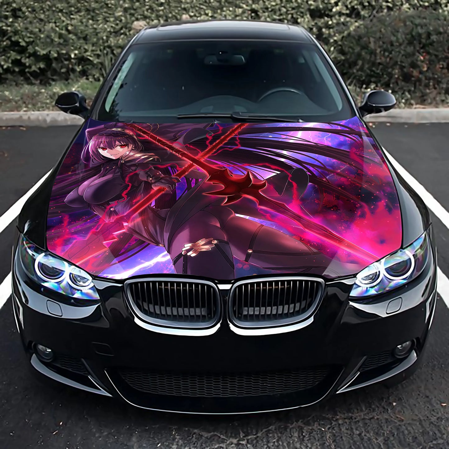 Sexy Anime Sword Hood Wrap – Custom Vinyl Decal for Cars, Trucks & SUVs