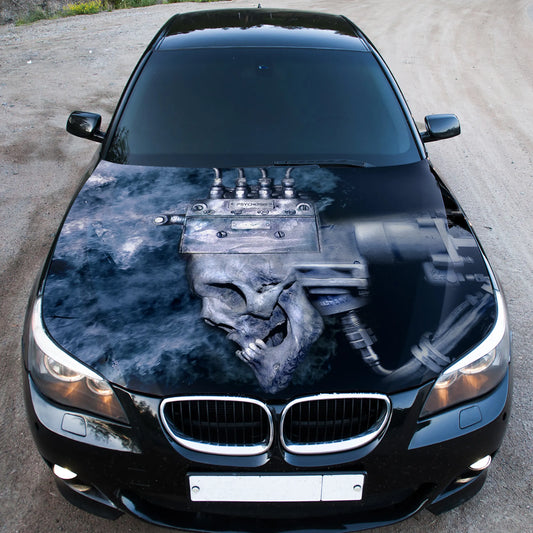 Skull Engine Hood Wrap – Custom Vinyl Decal for Cars, Trucks & SUVs