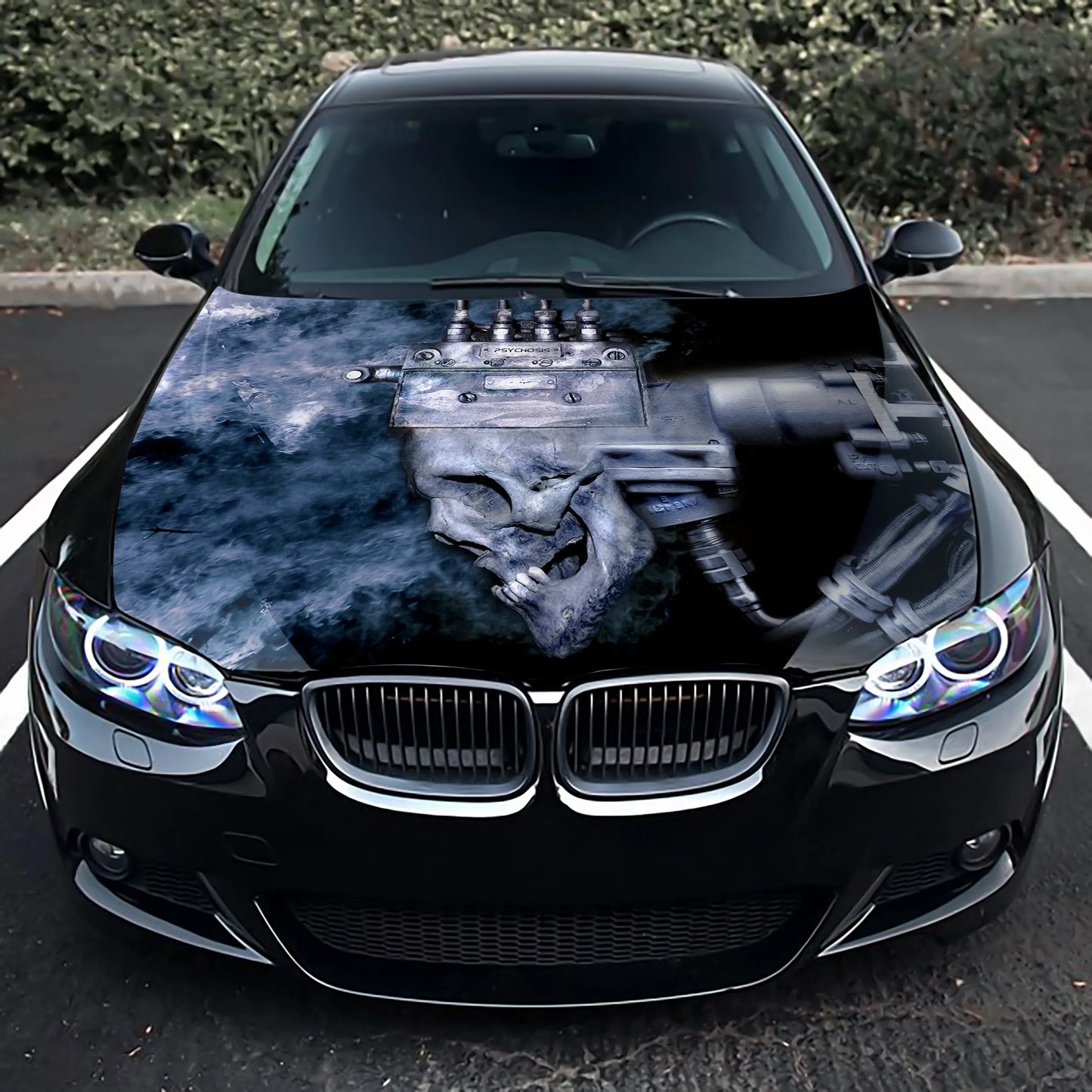 Skull Engine Hood Wrap – Custom Vinyl Decal for Cars, Trucks & SUVs
