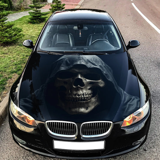 Skull Grim Reaper Hood Wrap – Custom Vinyl Decal for Cars, Trucks & SUVs