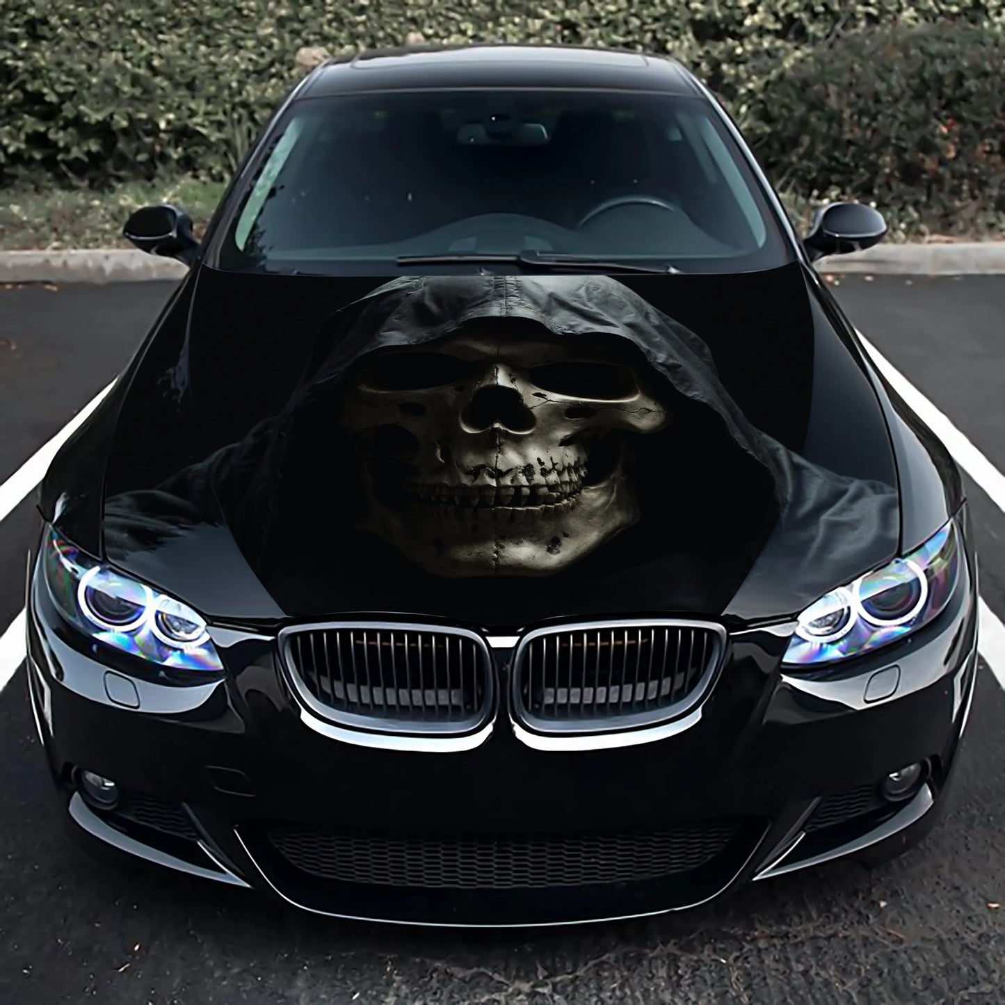 Skull Grim Reaper Hood Wrap – Custom Vinyl Decal for Cars, Trucks & SUVs