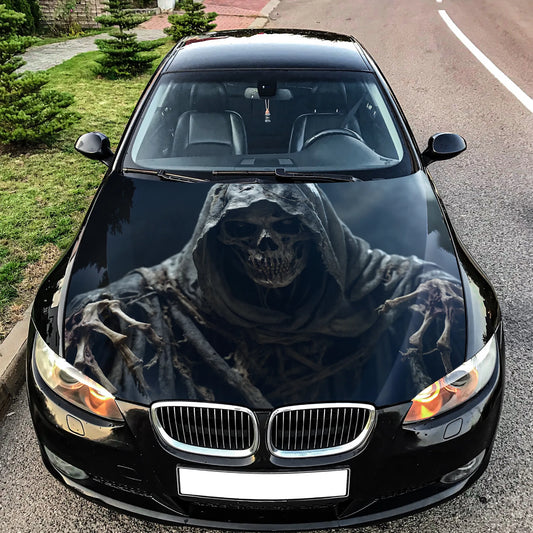 Skull Grim Reaper Hood Wrap – Custom Vinyl Decal for Cars, Trucks & SUVs