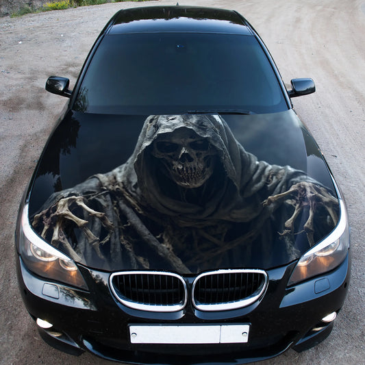 Skull Grim Reaper Hood Wrap – Custom Vinyl Decal for Cars, Trucks & SUVs