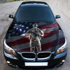 Soldier with Wings American Flag Hood Wrap – Custom Vinyl Decal for Cars, Trucks & SUVs