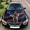 Soldier with Wings American Flag Hood Wrap – Custom Vinyl Decal for Cars, Trucks & SUVs