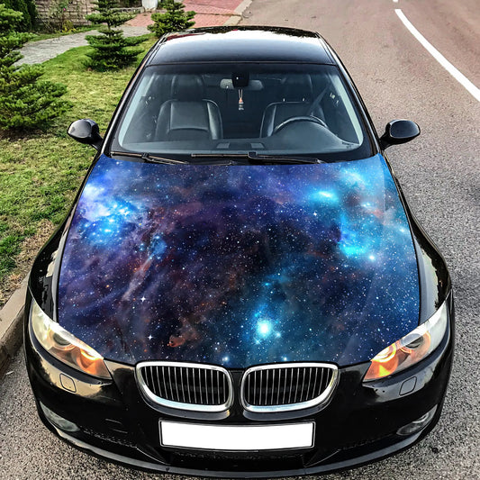 Space Galaxy Hood Wrap – Custom Vinyl Decal for Cars, Trucks & SUVs