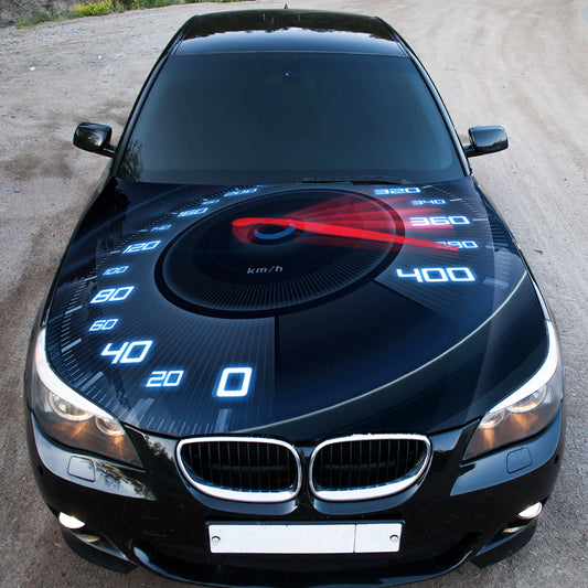 Speedometer Hood Wrap – Custom Vinyl Decal for Cars, Trucks & SUVs