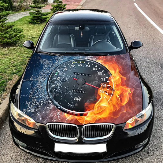 Speedometer Hood Wrap – Custom Vinyl Decal for Cars, Trucks & SUVs