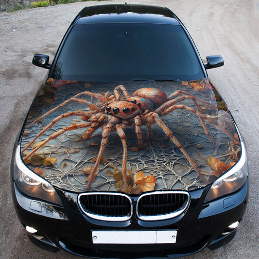 Spider Web Art Hood Wrap – Custom Vinyl Decal for Cars, Trucks & SUVs