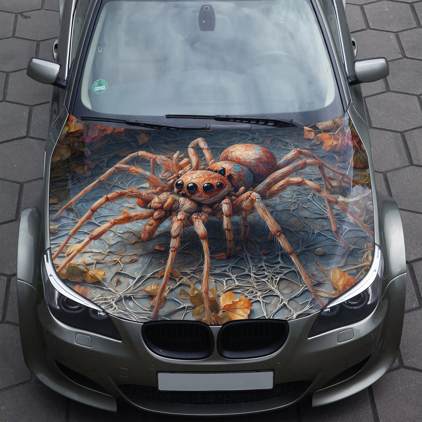 Spider Web Art Hood Wrap – Custom Vinyl Decal for Cars, Trucks & SUVs