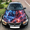 Thunder Lion Hood Hood Wrap Graphic – Custom Vinyl Decal for Cars, Trucks & SUVs