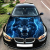 Thunder Wolf Hood Hood Wrap Graphic – Custom Vinyl Decal for Cars, Trucks & SUVs