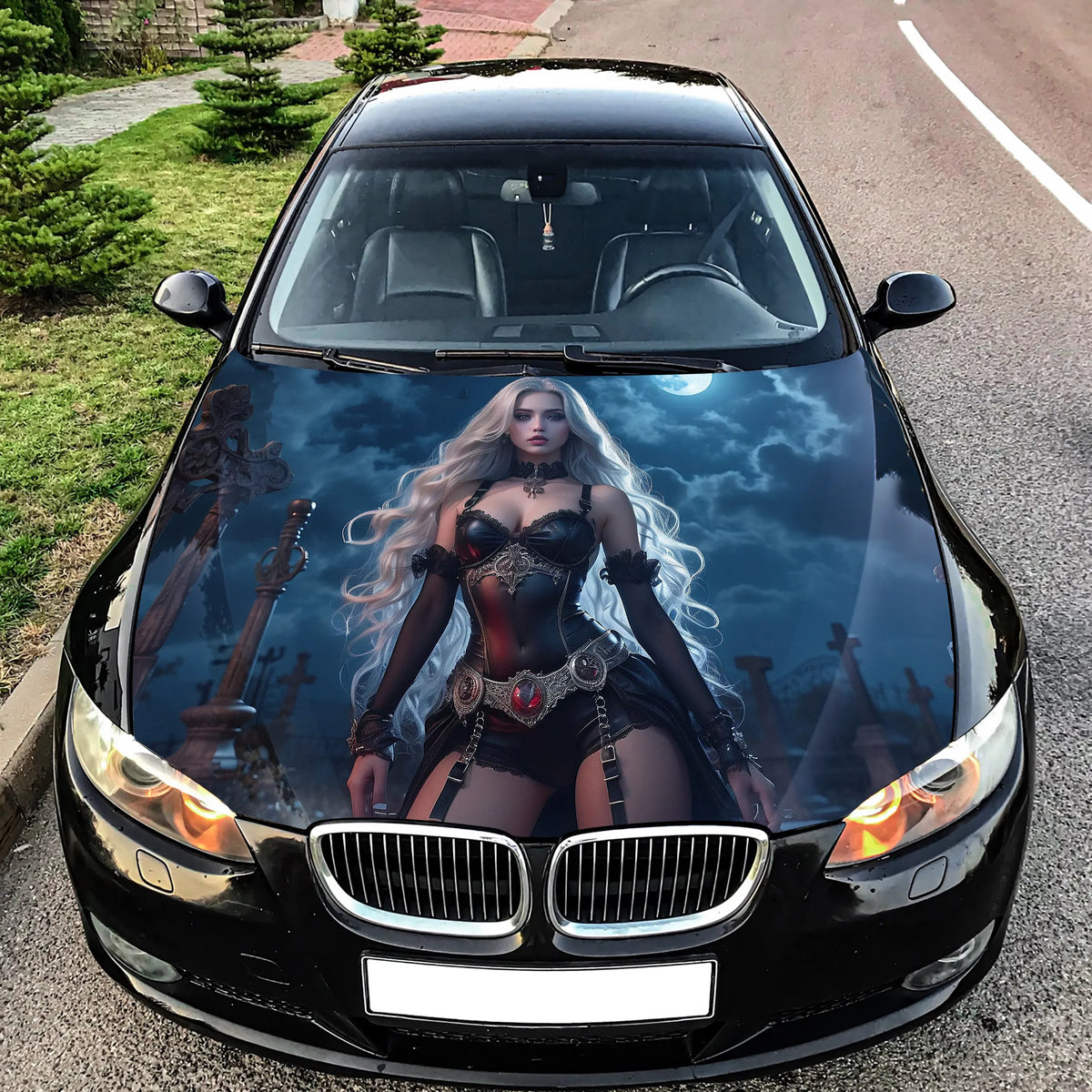 Vampire Girl Hood Wrap – Custom Vinyl Decal for Cars, Trucks & SUVs