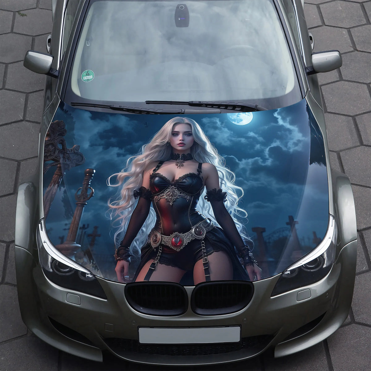 Vampire Girl Hood Wrap – Custom Vinyl Decal for Cars, Trucks & SUVs