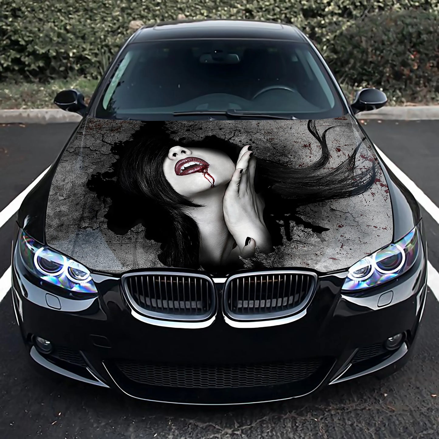 Vampire Girl Hood Wrap – Custom Vinyl Decal for Cars, Trucks & SUVs
