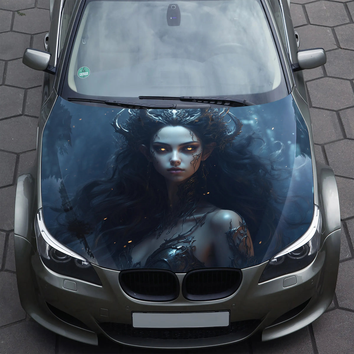 Vampire Girl Car Hood Wrap – Custom Vinyl Decal for Cars, Trucks & SUVs