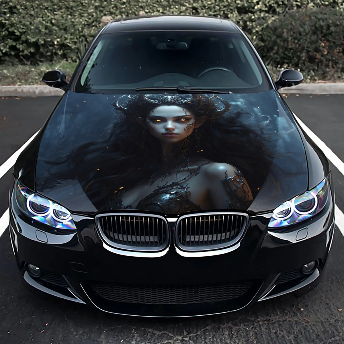 Vampire Girl Car Hood Wrap – Custom Vinyl Decal for Cars, Trucks & SUVs