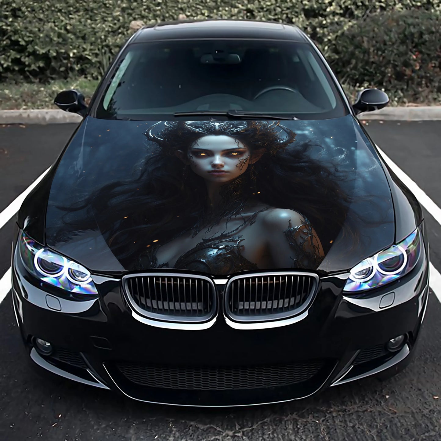 Vampire Girl Car Hood Wrap – Custom Vinyl Decal for Cars, Trucks & SUVs