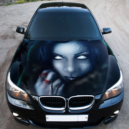 Vampire Girl Hood Wrap – Custom Vinyl Decal for Cars, Trucks & SUVs