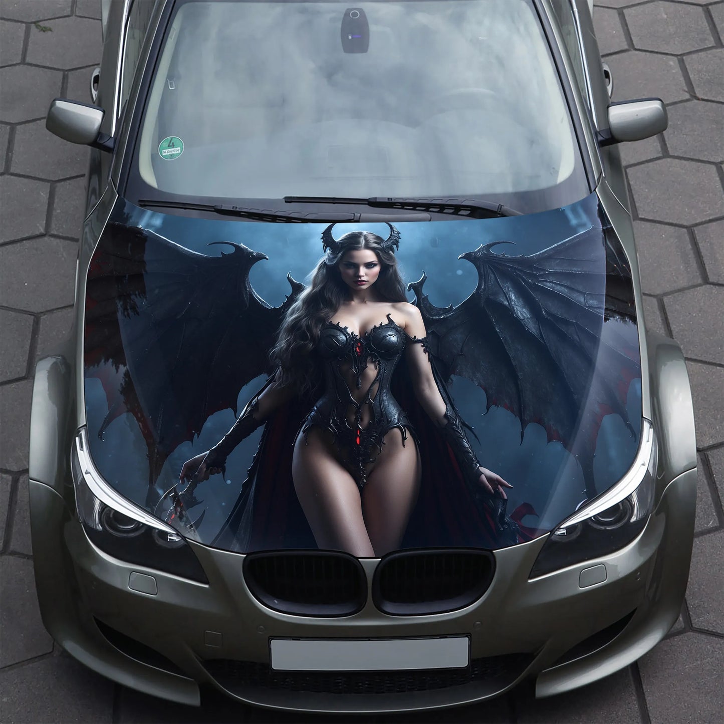 Vampire Queen Hood Wrap – Custom Vinyl Decal for Cars, Trucks & SUVs
