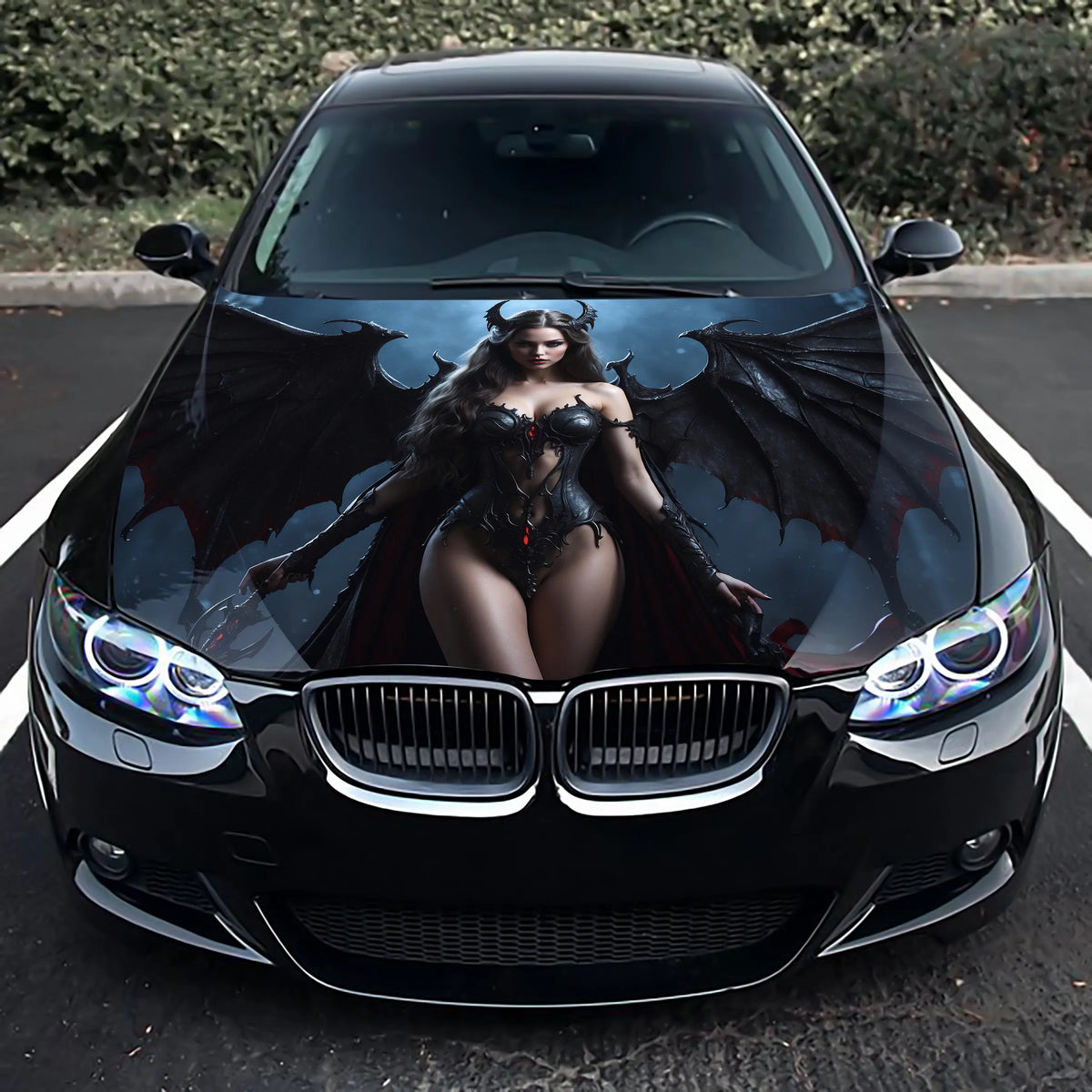 Vampire Queen Hood Wrap – Custom Vinyl Decal for Cars, Trucks & SUVs